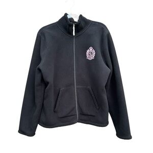 Lauren Ralph Lauren pink label Black Fleece full zip sweater SZ L